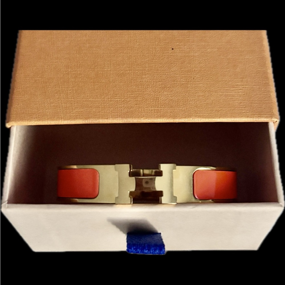 Luxury Gold and Orange Bracelet with Box.